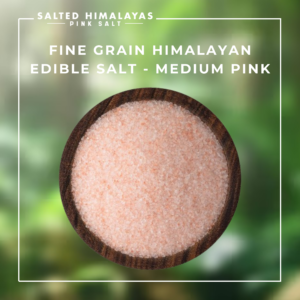 Fine Grain Edible Salt - Medium Pink