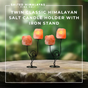 Twin Classic Candle Holder with Iron Stand