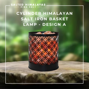 Cylinder Salt Iron Basket Lamp - Design A