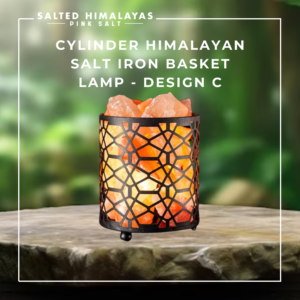 Cylinder Salt Iron Basket Lamp - Design C