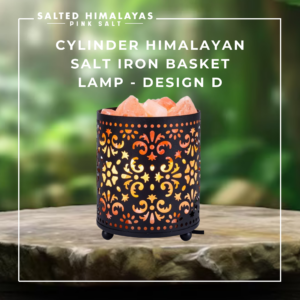 Cylinder Salt Iron Basket Lamp - Design D
