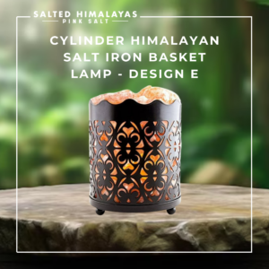 Cylinder Salt Iron Basket Lamp - Design E