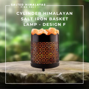 Cylinder Salt Iron Basket Lamp - Design F