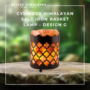 Cylinder Salt Iron Basket Lamp - Design G
