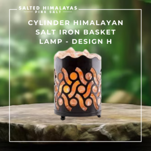 Cylinder Salt Iron Basket Lamp - Design H