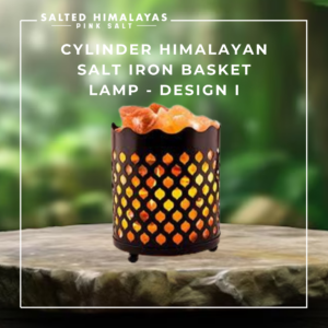 Cylinder Salt Iron Basket Lamp - Design I