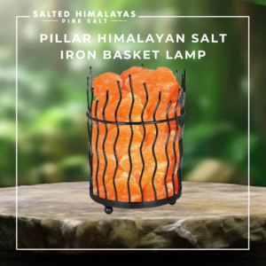 Pillar Salt Iron Basket Lamp