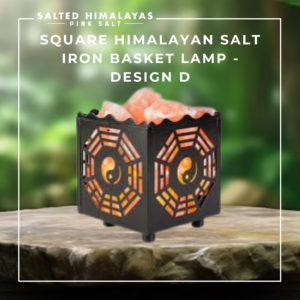 Square Salt Iron Basket Lamp - Design D