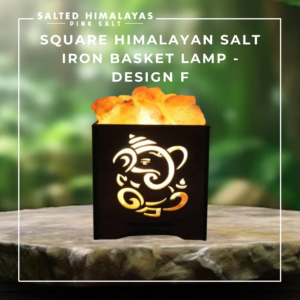 Square Salt Iron Basket Lamp - Design F