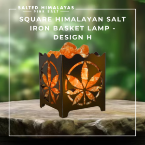 Square Salt Iron Basket Lamp - Design H