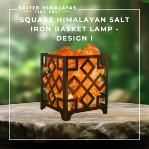 Square Salt Iron Basket Lamp - Design I