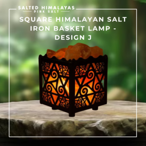 Square Salt Iron Basket Lamp - Design J