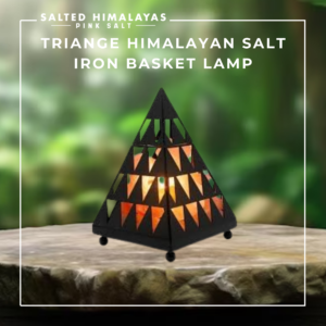 Triangle Salt Iron Basket Lamp