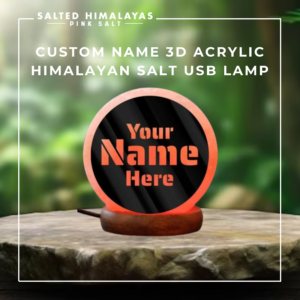 Custom Name Acrylic Salt USB Lamp