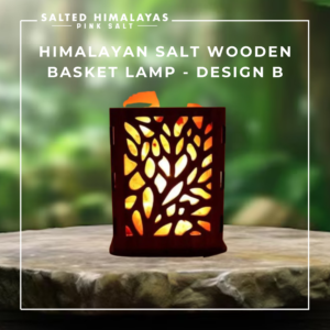 Salt Wooden Basket Lamp - Design B